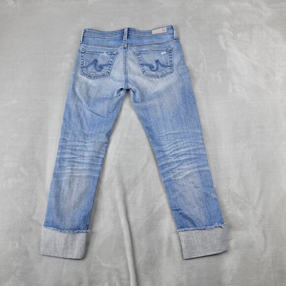 Ag Adriano Goldschmied Jeans Stevie Cuff Women's 25P (27x24) Distressed - Picture 6 of 11